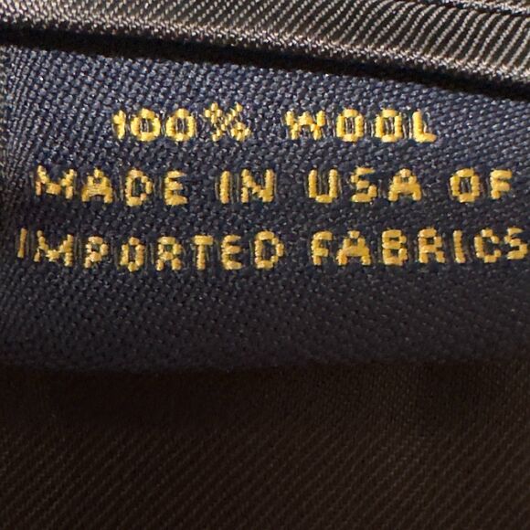 BROOKS BROTHERS Men’s 44L Gray Wool Blazer Sport Coat Two Button Jacket Made USA - Picture 15 of 16